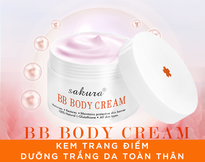 u Th B n Kem Sakura Skin Whitening BB Body Cream Ch nh H ng