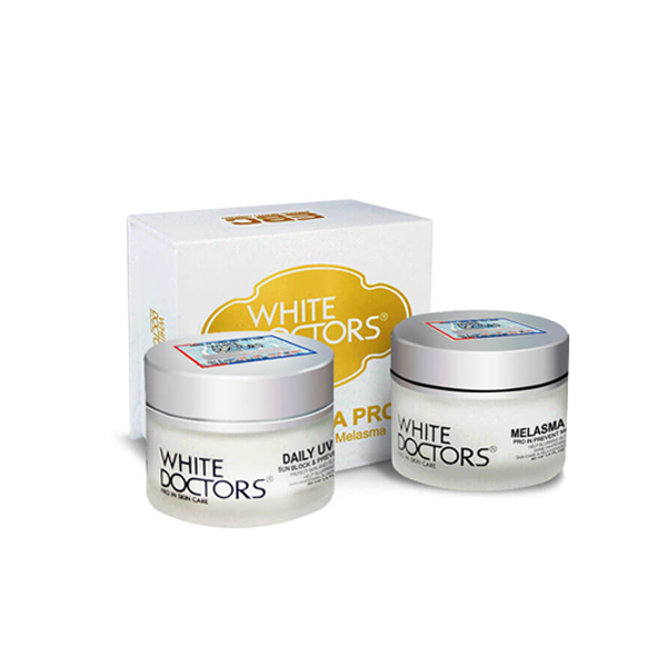 Bộ đôi làm giảm nám da thể nặng White Doctors - Daily UV Care & Melasma Pro