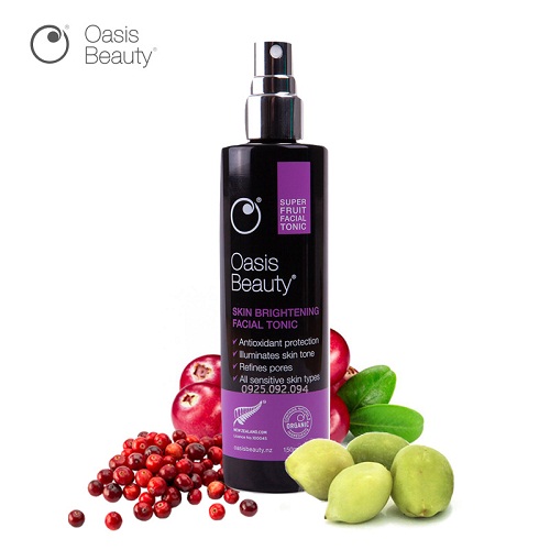 Xịt dưỡng trắng da, chống lão hóa Oasis Beauty Super Fruit Skin Brightening Facial Tonic