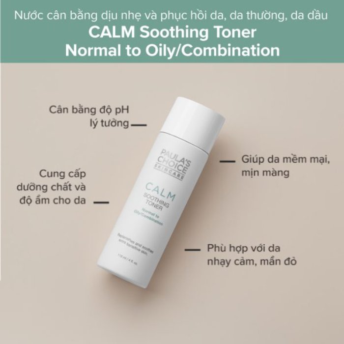 Paula`s Choice Calm Soothing Toner Normal to Oily Tác dụng của Paula`s Choice Calm Soothing Toner Normal to Oily
