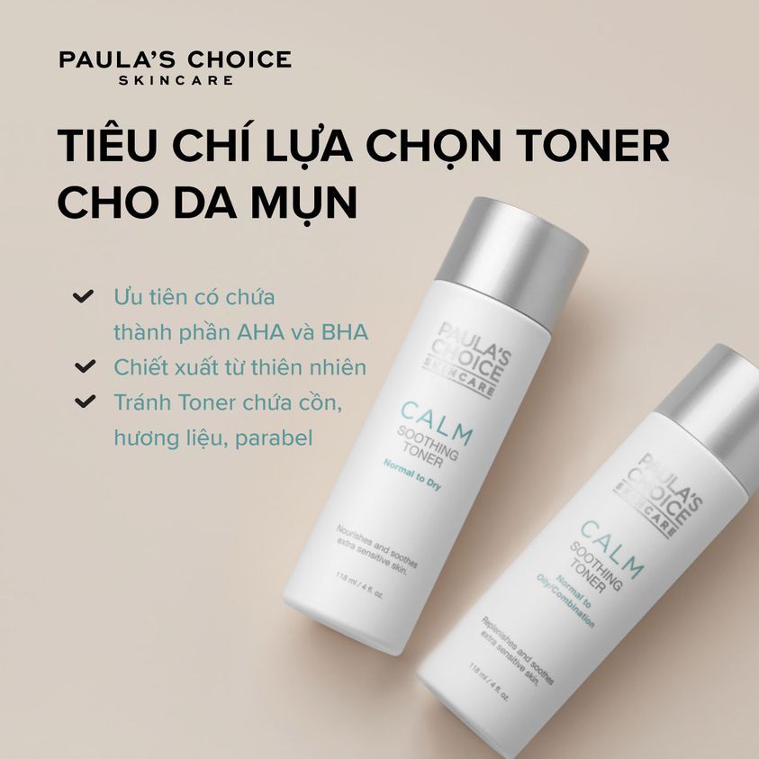 Paula`s Choice Calm Soothing Toner Normal to Oily Toner cho da mụn Paula`s Choice Calm Soothing Toner Normal to Oily