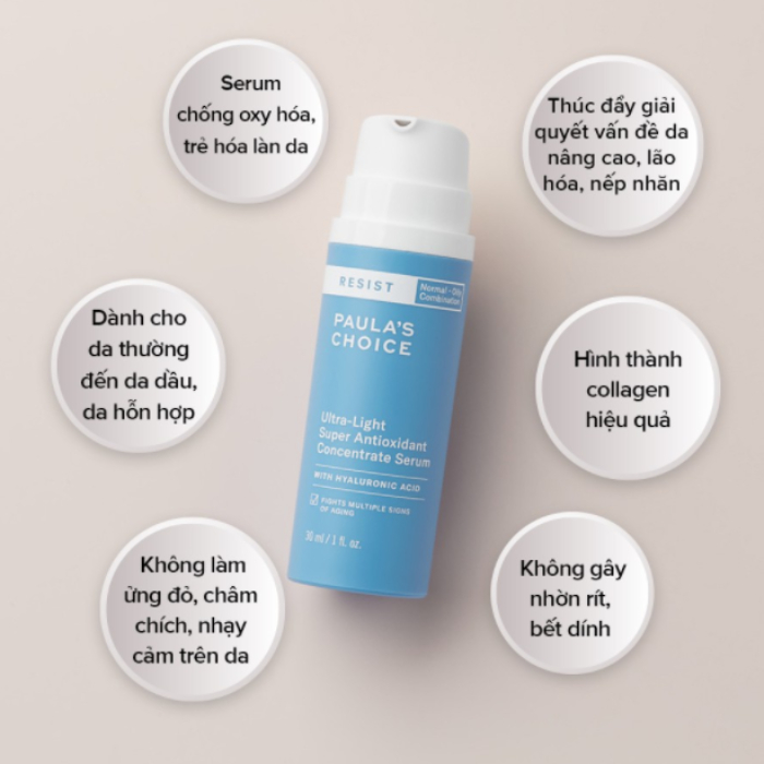 Paula’s Choice Resist Ultra Concentrate Serum Tác dụng của Paula’s Choice Resist Ultra Concentrate Serum