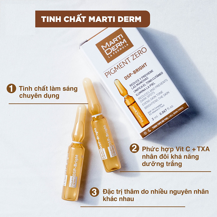 Tinh chất làm giảm đốm sắc tố và dưỡng sáng MartiDerm Pigment Zero DSP Bright