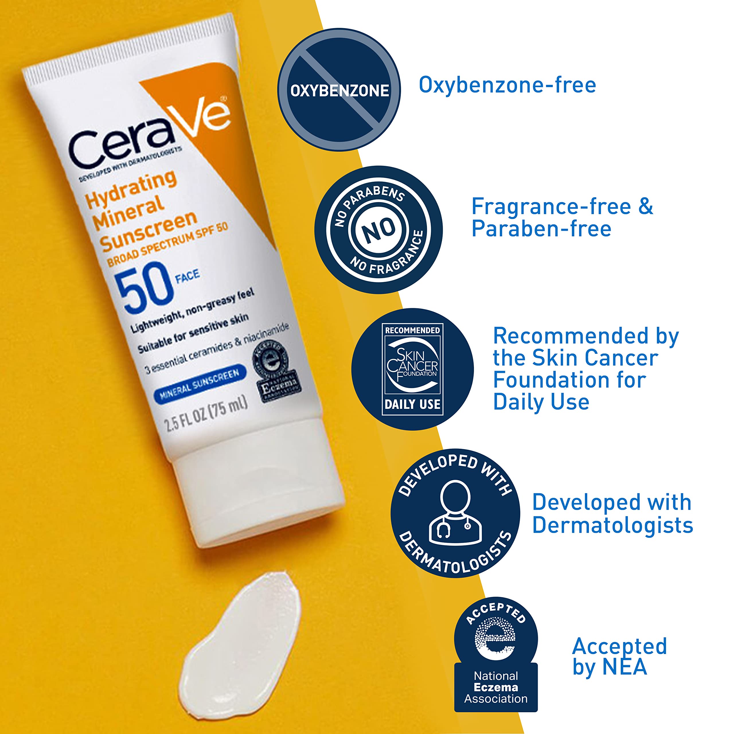 Kem chống nắng Cerave Hydrating Mineral Sunscreen SPF 50 Face Lotion