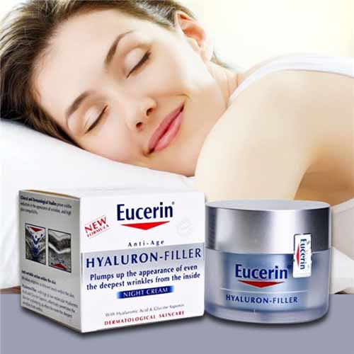 Kem dưỡng ngăn ngừa lão hóa ban đêm Eucerin Anti-Age Hyaluron Filler Night Cream 50ml