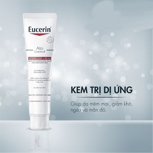 Kem Dưỡng Da Eucerin Ato Control Acute Care 40ml trị dị ứng, giúp da mềm mại, giảm khô, ngứa và mẫn đỏ