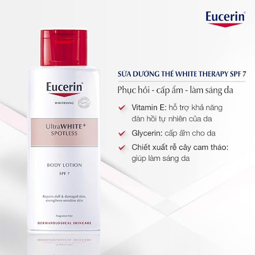  Sữa Dưỡng Thể Trắng Da Nhạy Cảm Eucerin Ultra White Body Lotion