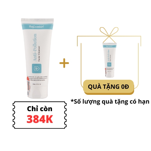 Sữa rửa mặt loại bỏ bụi mịn, sạch sâu, ngừa mụn, sáng da Rejuvaskin Anti-Pollution