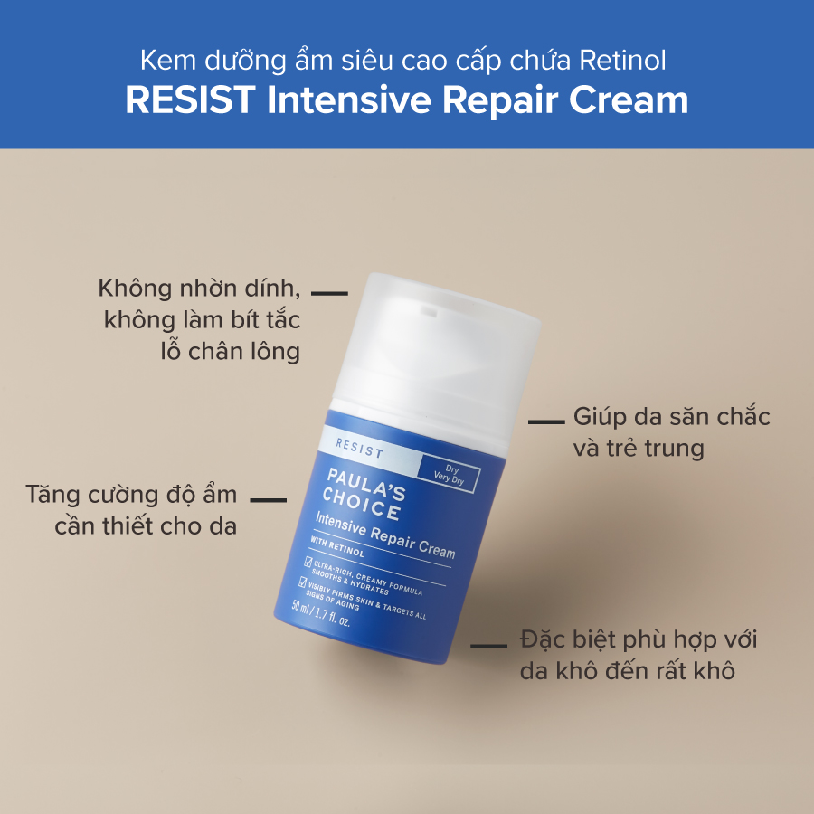 Kem dưỡng ẩm ngăn ngừa lão hóa Paula’s Choice Resist Intensive Repair Cream