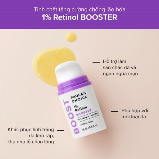 Tinh chất giảm nám và chống lão hóa Paula’s Choice 1% Retinol Booster Tinh chất giảm nám và chống lão hóa Paula’s Choice 1% Retinol Booster