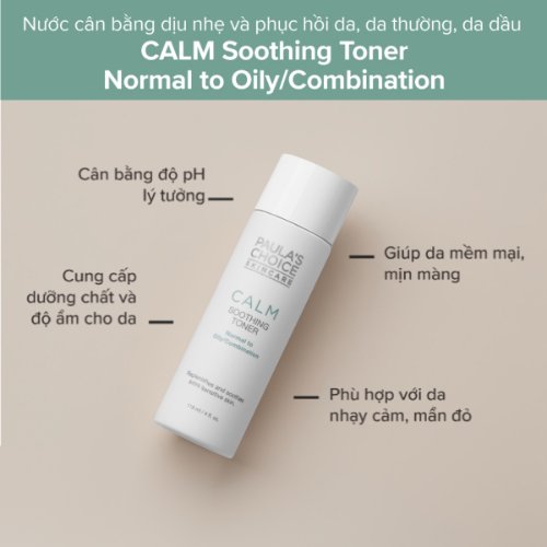 Nước cân bằng da Paula’s Choice Calm Soothing Toner Normal to Oily 