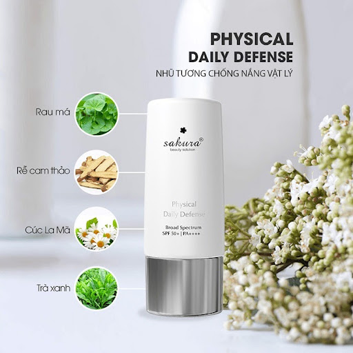 Nhũ tương chống nắng vật lý Physical Daily Defense SPF 50+ PA ++++
