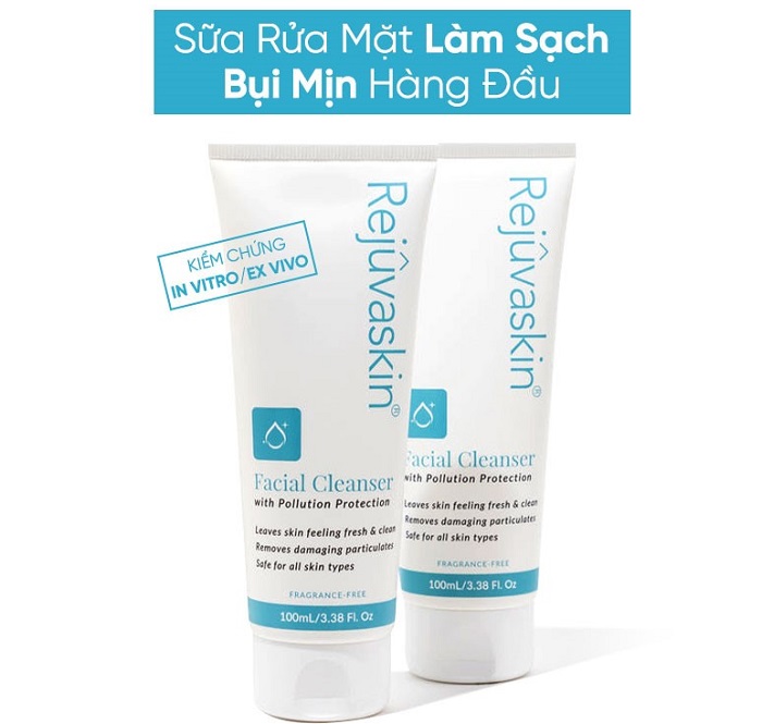 Sữa rửa mặt Rejuvaskin làm sạch sâu bụi bẩn, bã nhờn và cả bụi mịn PM2.5 Sữa rửa mặt Rejuvaskin làm sạch sâu bụi bẩn, bã nhờn và cả bụi mịn PM2.5