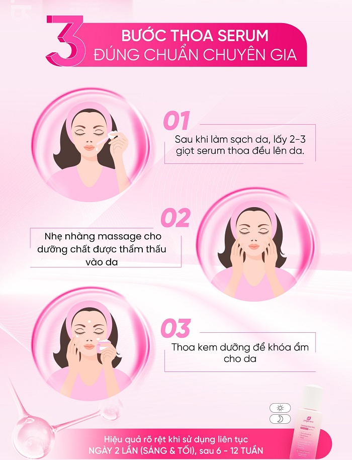 Thoa serum trị nám làm trắng da PageOne đúng cách Thoa serum trị nám làm trắng da PageOne đúng cách