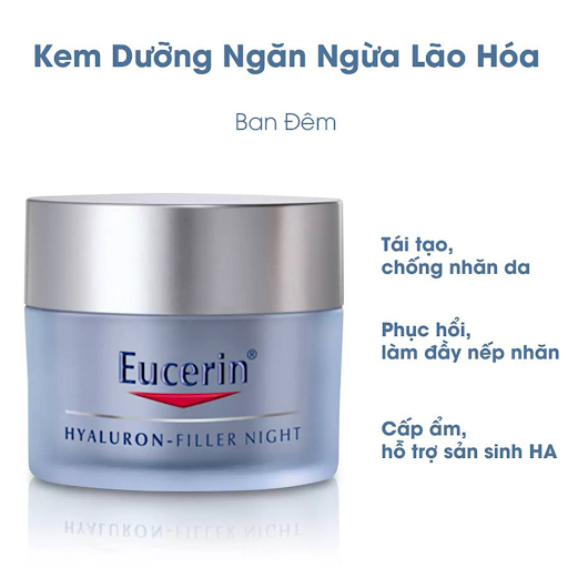 Kem dưỡng ngăn ngừa lão hóa ban đêm Eucerin Anti-Age Hyaluron Filler Night Cream