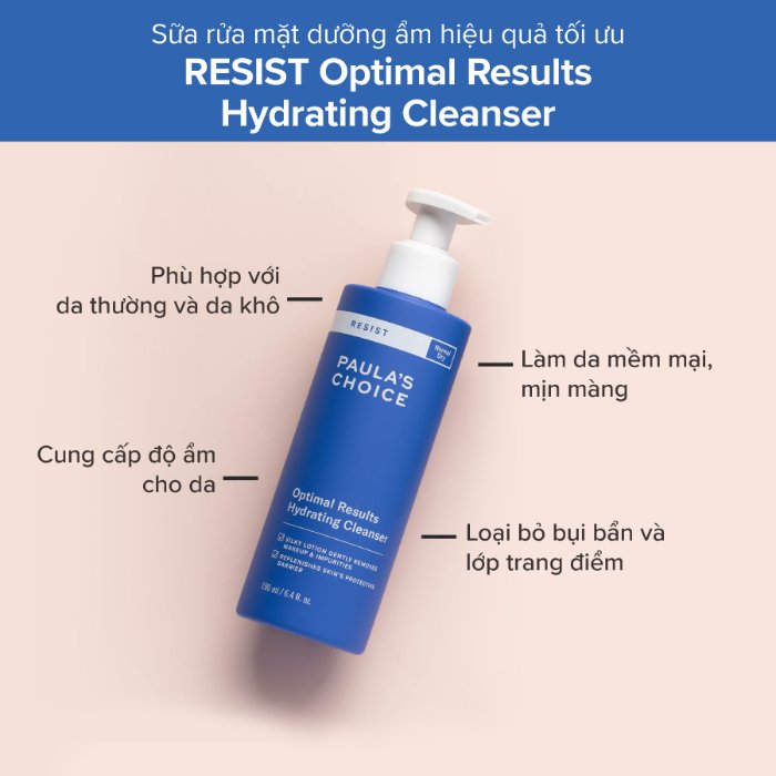 Sữa rửa mặt dưỡng ẩm Paula’s Choice Resist Optimal Results Hydrating Cleanser Normal Dry Sữa rửa mặt dưỡng ẩm Paula’s Choice Resist Optimal Results Hydrating Cleanser Normal Dry