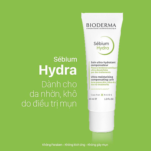 Kem chăm sóc và cân bằng độ ẩm cho da mụn Bioderma Sebium Hydra Kem chăm sóc và cân bằng độ ẩm cho da mụn Bioderma Sebium Hydra