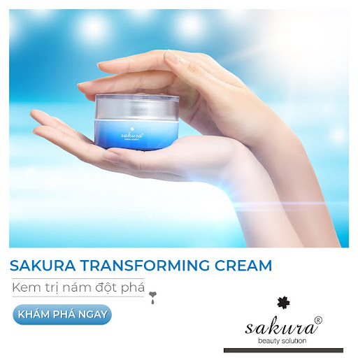 Sakura Transforming Cream 30g Hướng dẫn sử dụng kem hỗ trợ làm mờ nám tàn nhang Sakura Transforming Cream 30g