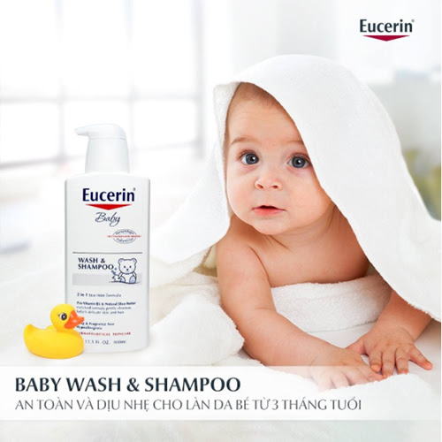 Sữa Tắm Gội Dịu Nhẹ Cho Bé Eucerin Baby Wash & Shampoo