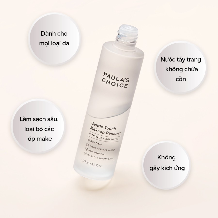 Nước tẩy trang dịu nhẹ Paula’s Choice Gentle Touch Makeup Remover