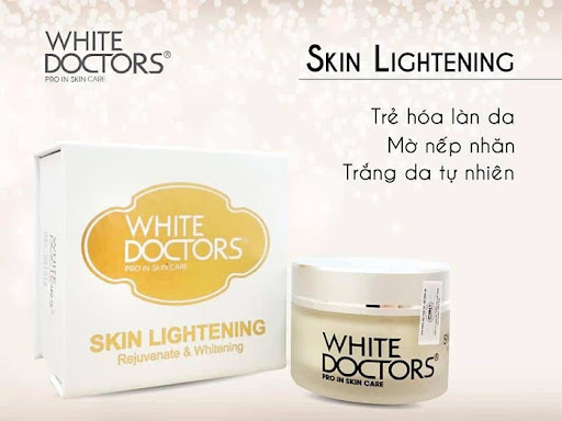 Kem dưỡng trắng da chống lão hóa White Doctors Skin Lightening có tác dụng trẻ hoá làn da, mờ nếp nhăn, trắng da tự nhiên