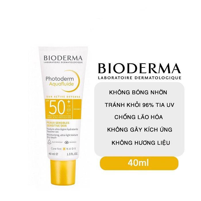 Kem chống nắng giúp giảm bóng nhờn Bioderma Photoderm Aquafluide
