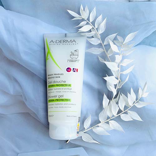 Gel tắm gội cho da mỏng manh ADerma Hydra Protective Shower Gel 200ml