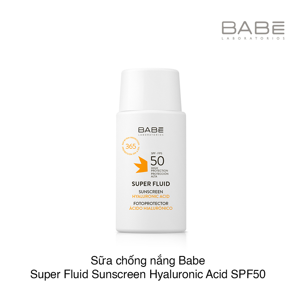 Kem chống nắng cho da dầu mụn Babe Super Fluid Mattifying Sunscreen SPF 50