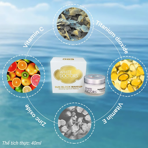 Kem chống nắng trang điểm mặt White Doctors Sun Block Makeup Kem chống nắng trang điểm mặt White Doctors Sun Block Makeup