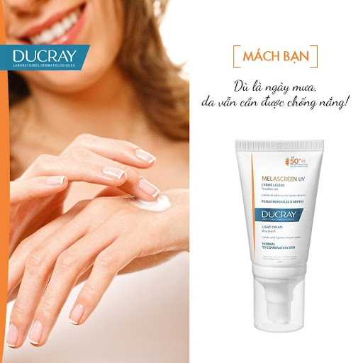 Kem chống nắng dành cho da đốm nâu Ducray Melascreen UV Light Cream SPF50 Kem chống nắng dành cho da đốm nâu Ducray Melascreen UV Light Cream SPF50