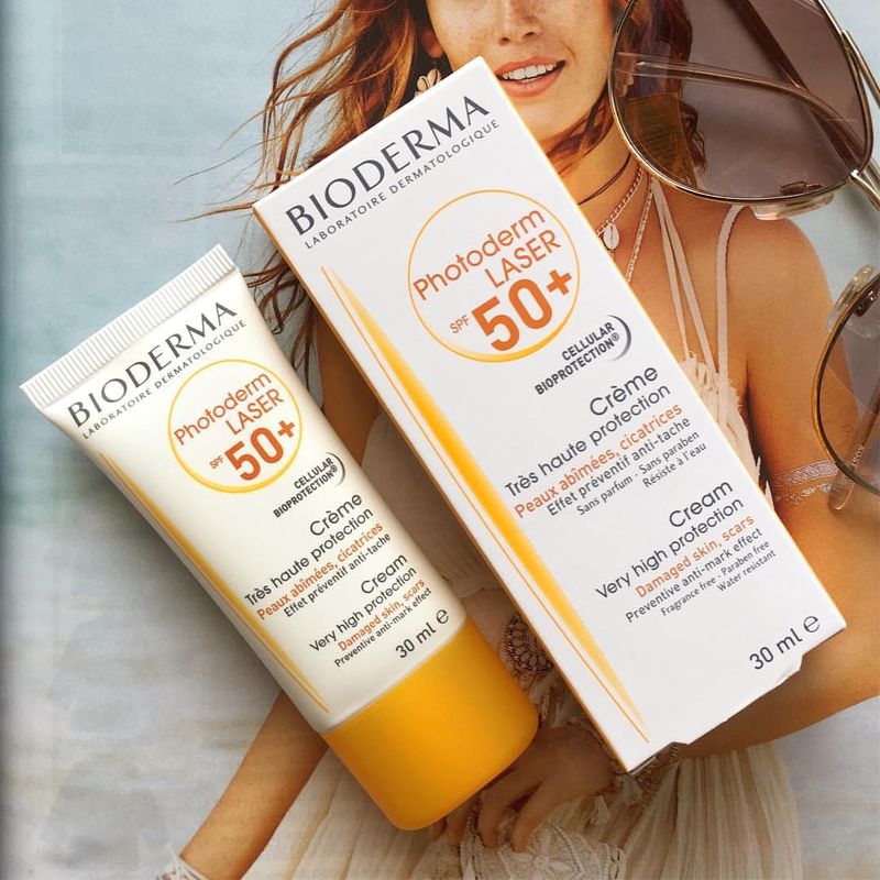 Kem chống nắng ngăn ngừa tăng sắc tố da dành cho da sau điều trị laser Bioderma Photoderm Laser SPF 50+ Kem chống nắng ngăn ngừa tăng sắc tố da dành cho da sau điều trị laser Bioderma Photoderm Laser SPF 50+