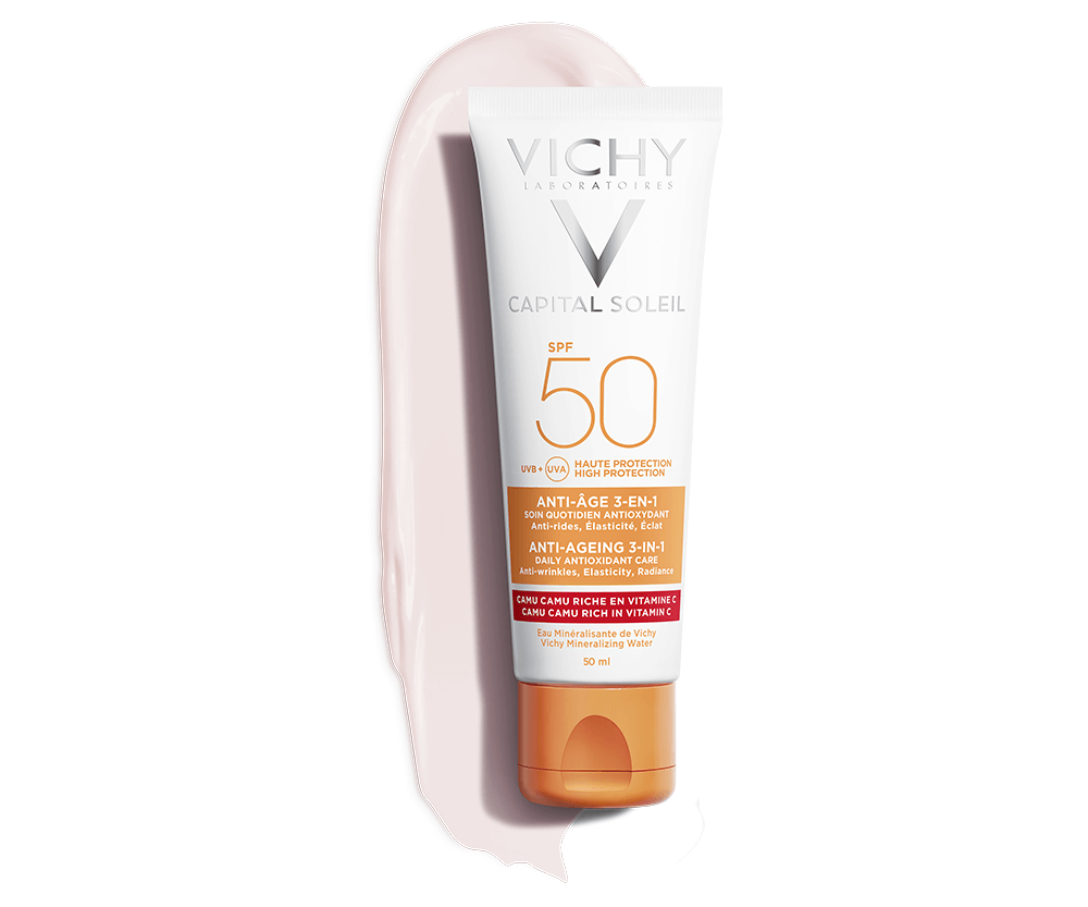 Kem chống nắng ngừa lão hóa Vichy Capital Soleil Anti-Ageing 3-In-1 SPF 50 UVB+UVA Kem chống nắng ngừa lão hóa Vichy Capital Soleil Anti-Ageing 3-In-1 SPF 50 UVB+UVA