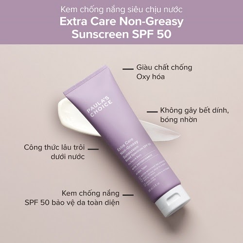 Kem chống nắng Paula’s Choice Extra Care Non - Greasy Sunscreen SPF 50