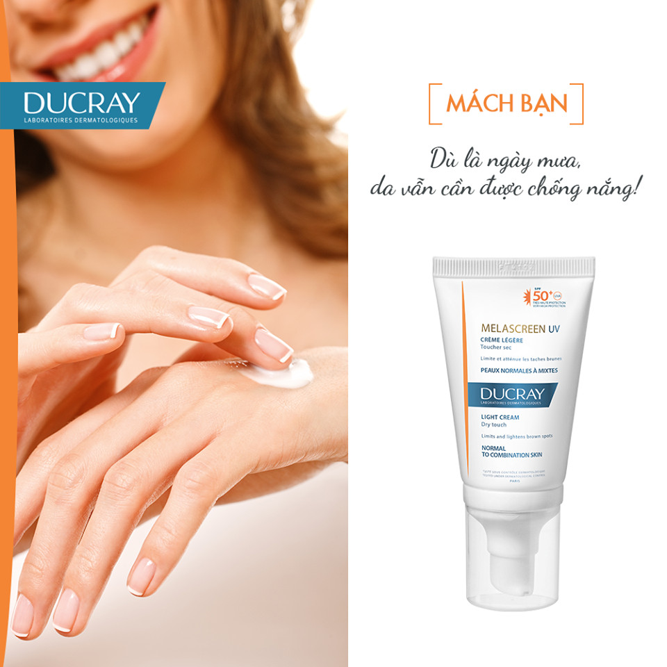 Kem chống nắng dành cho da đốm nâu Ducray Melascreen UV Light Cream SPF50