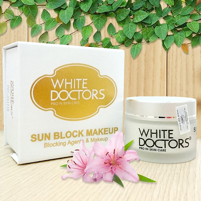 Kem kháng nắng và nóng make up mặt mày White Doctors Sun Block Makeup