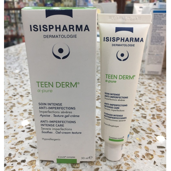Kem dưỡng ẩm cho da dầu mụn Isis Pharma Teen Derm Alpha Pure Kem dưỡng ẩm cho da dầu mụn Isis Pharma Teen Derm Alpha Pure