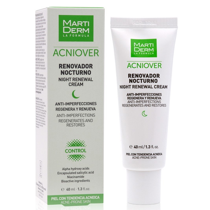 Kem dưỡng ẩm cho da mụn, da dầu mụn MartiDerm Acniover Night Renewal Cream Kem dưỡng ẩm cho da mụn, da dầu mụn MartiDerm Acniover Night Renewal Cream