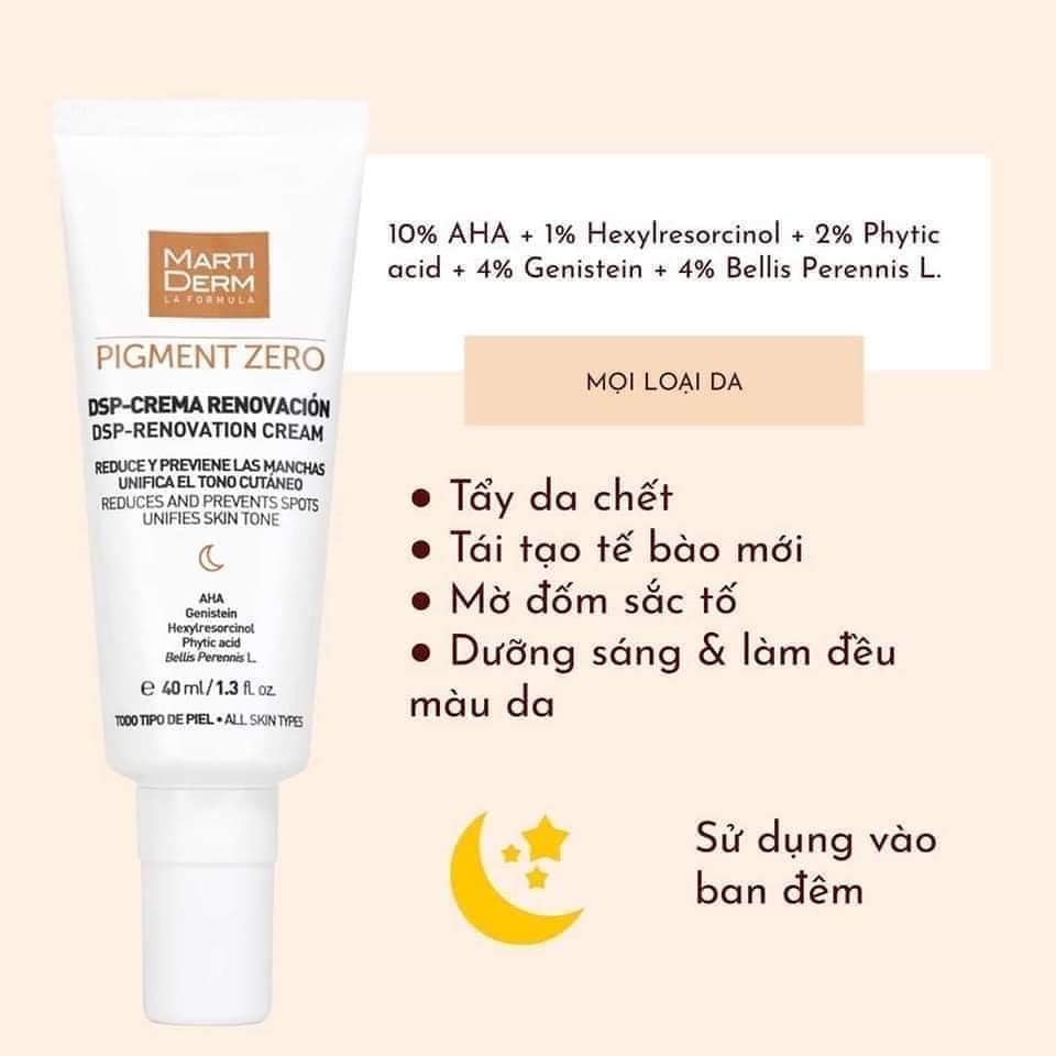 MartiDerm Pigment Zero DSP Renovation Cream Kem đêm làm mờ sắc tố MartiDerm Pigment Zero DSP Renovation Cream