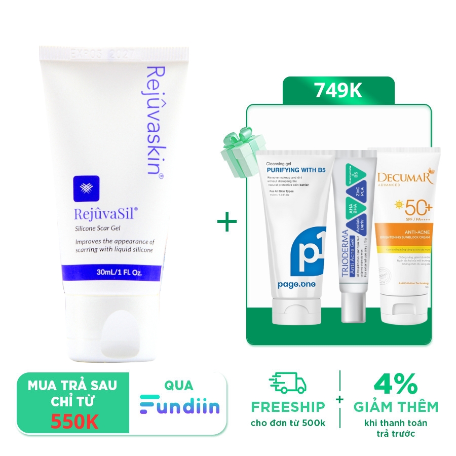 Gel Silicone Xóa Mờ Sẹo Lồi/ Sẹo Phì Đại Rejuvaskin Rejuvasil