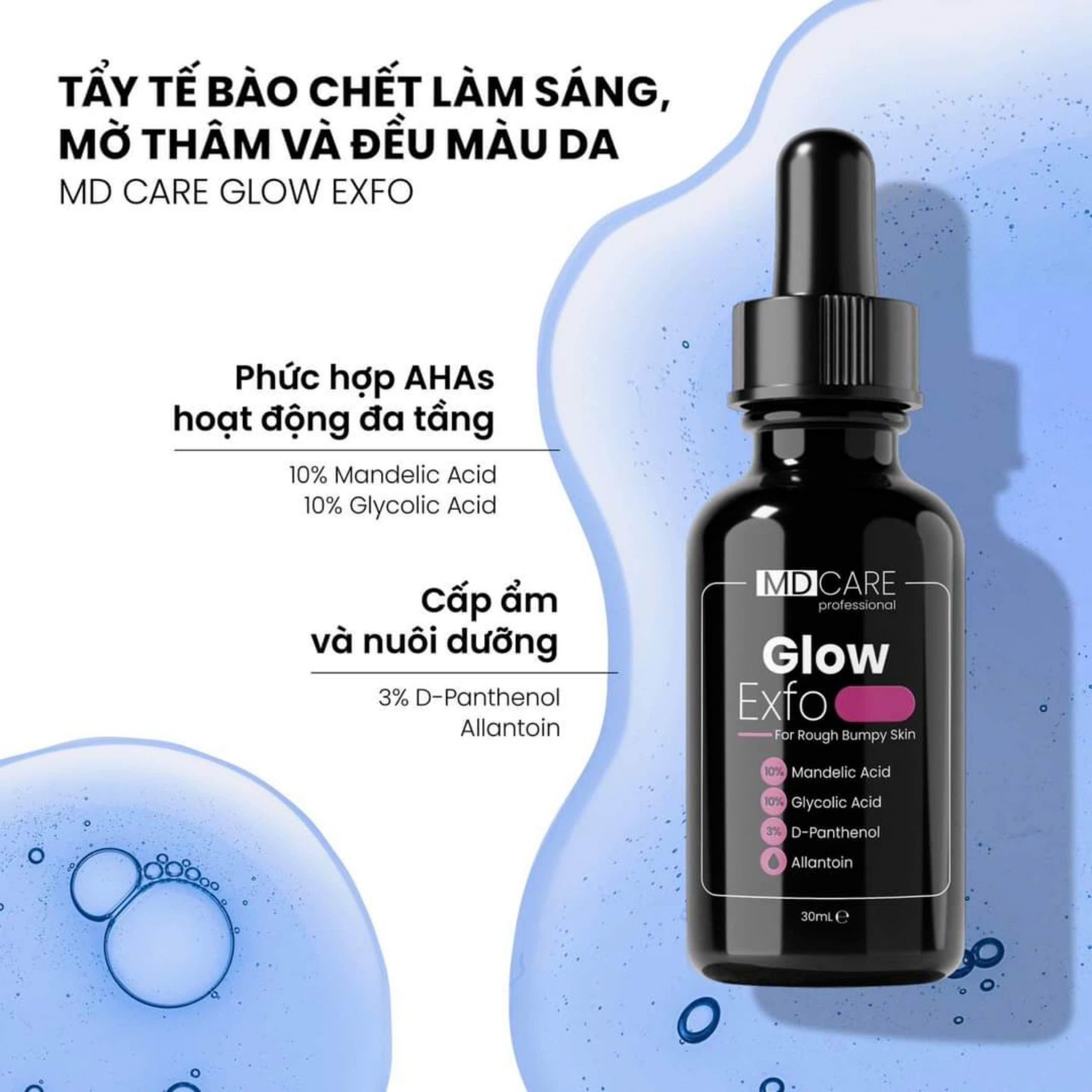 Tẩy tế bào chết, làm sáng và đều màu da MD CARE Glow Exfo