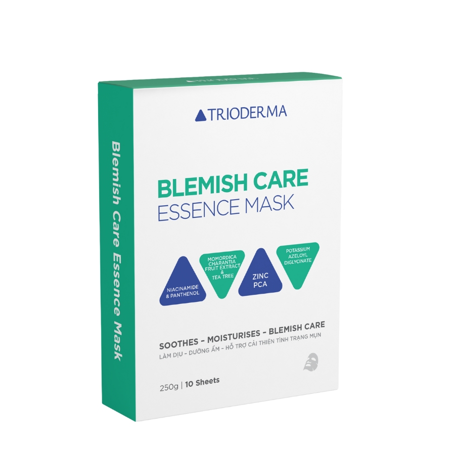 Mặt nạ làm dịu, dưỡng ẩm, hỗ trợ cải thiện mụn Trioderma Blemish Care Essence Mask