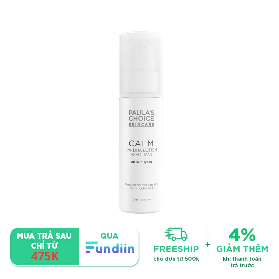 Dung dịch tẩy tế bào chết dịu nhẹ Paula’s Choice Calm 1% BHA Lotion Exfoliant 