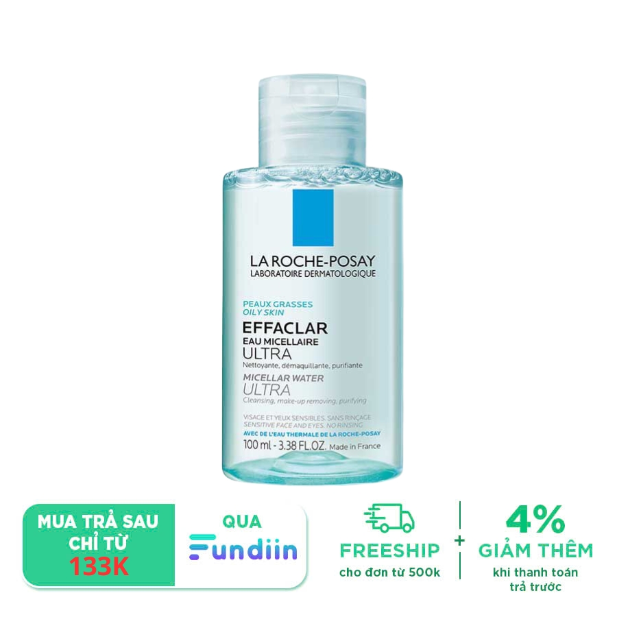 Nước tẩy trang sạch sâu cho da dầu nhạy cảm La Roche-Posay Effaclar Micellar Water Ultra Oily Skin