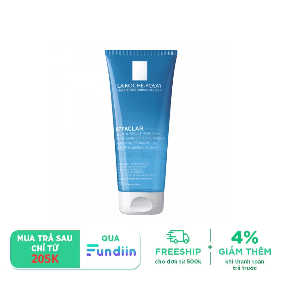 Gel Rửa Mặt Tạo Bọt Cho Da Dầu Nhạy Cảm La Roche-Posay Effaclar Purifying Foaming Gel For Oily Sensitive Skin