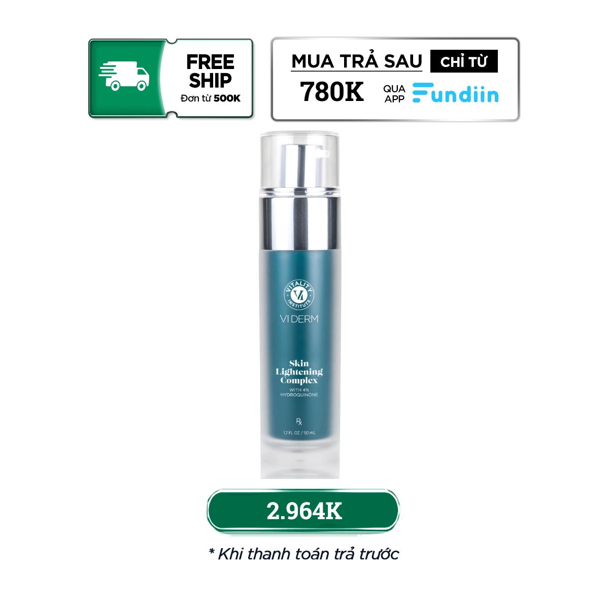 Kem làm mờ nám, sáng da Vi Derm Skin Lightening Complex 4% Rx