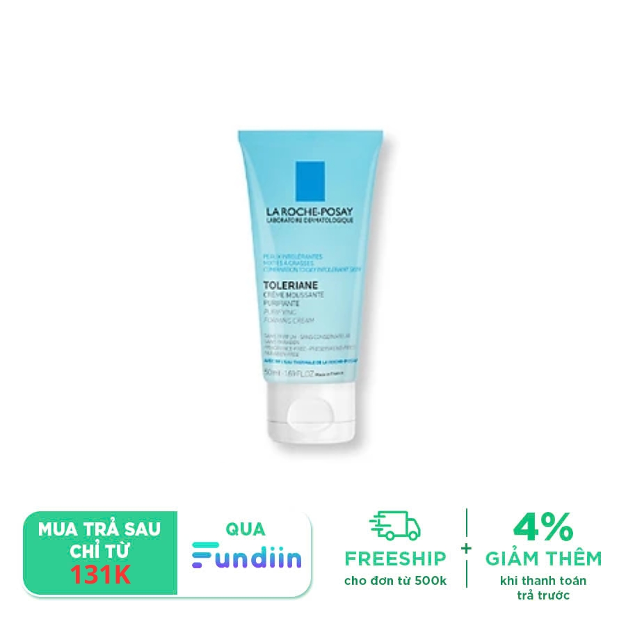 Sữa Rửa Mặt Tạo Bọt Dành Cho Da Hỗn Hợp Và Da Dầu Quá Nhạy Cảm La Roche-Posay Toleriane Purifying Foaming Cream