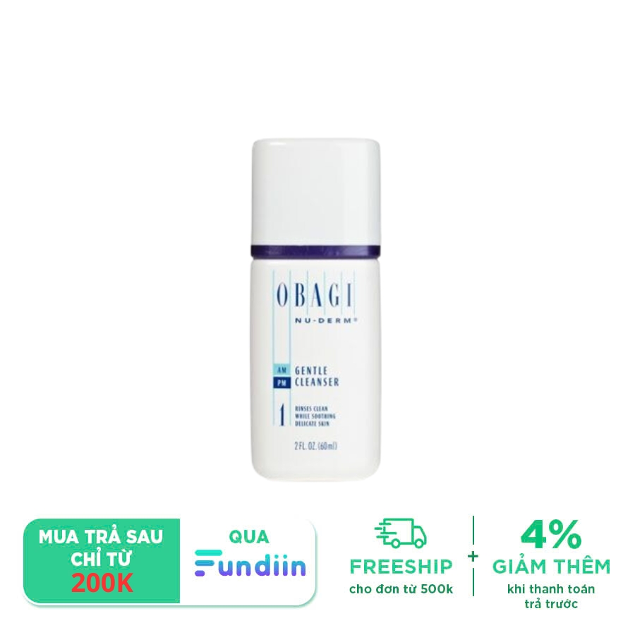 Sữa rữa mặt dưỡng ẩm da Obagi Nuderm Gentle Cleanser