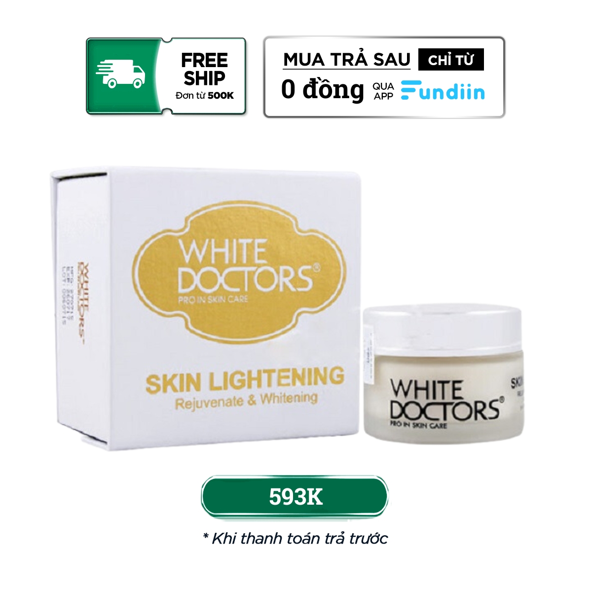 Kem dưỡng trắng da mặt chống lão hóa White Doctors Skin Lightening