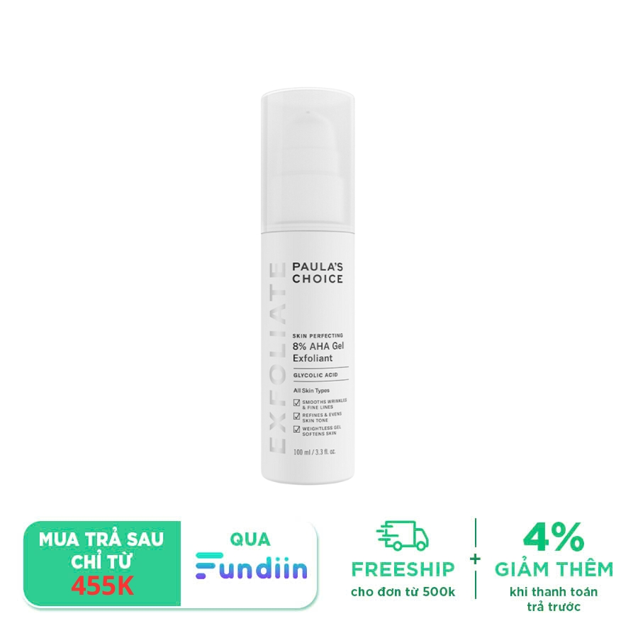 Gel loại bỏ tế bào chết hóa học Paula’s Choice Skin Perfecting 8% AHA Gel Exfoliant