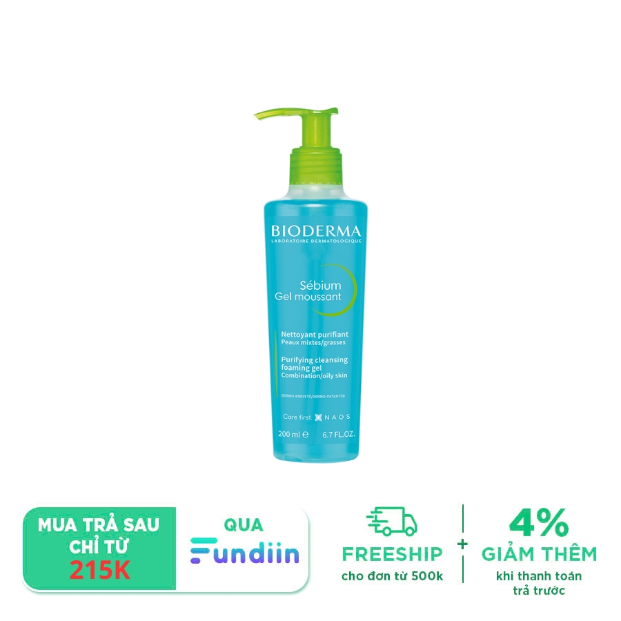 Gel rửa mặt ngăn ngừa mụn Bioderma Sebium Gel Moussant